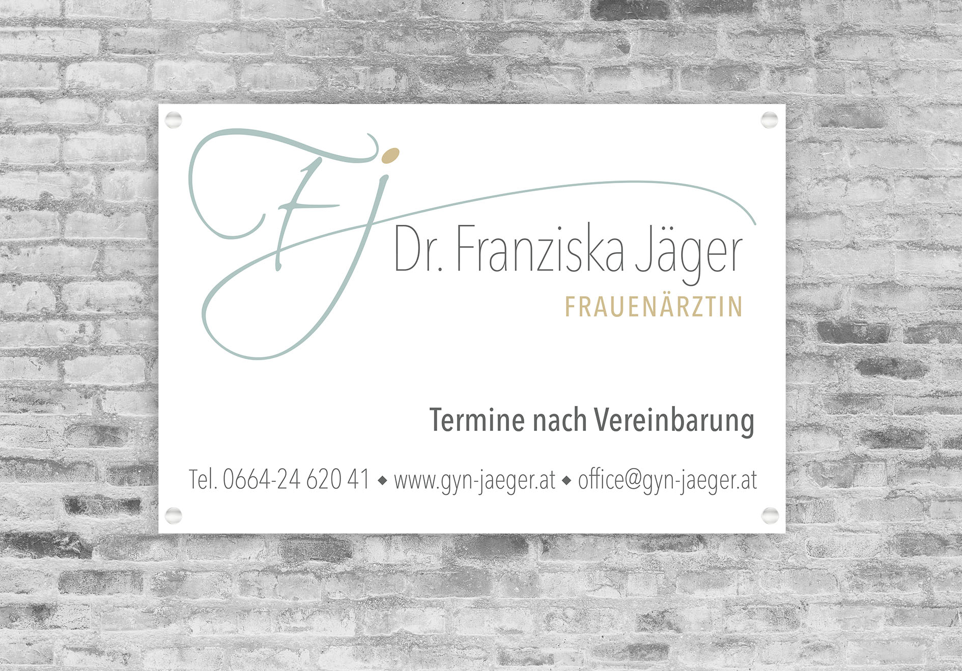 Türschild Dr. Franziska Jäger